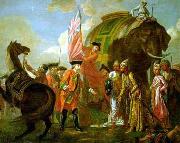 Francis Hayman Lord Clive meeting with Mir Jafar at the Battle of Plassey in 1757 Germany oil painting artist